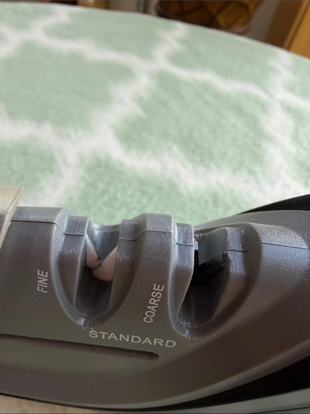 Wüsthof 4-Stage Handheld Knife Sharpener in Black and Gray